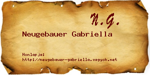 Neugebauer Gabriella névjegykártya
